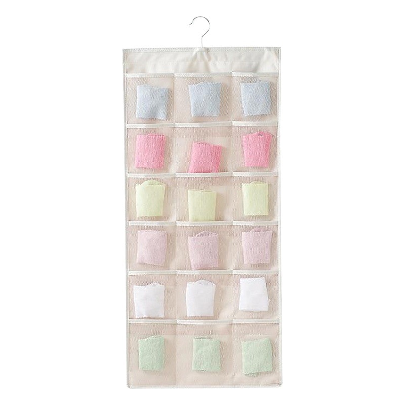 FUENTE fabricante guardarropa bolsa de almacenamiento bolsa colgante ropa interior calcetines armario puerta trasera colgando de almacenamiento magia hogar de doble cara