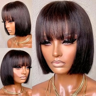 European and American fashion front lace wave head wig headgear cross-border foreign trade Africa hot air bangs wig