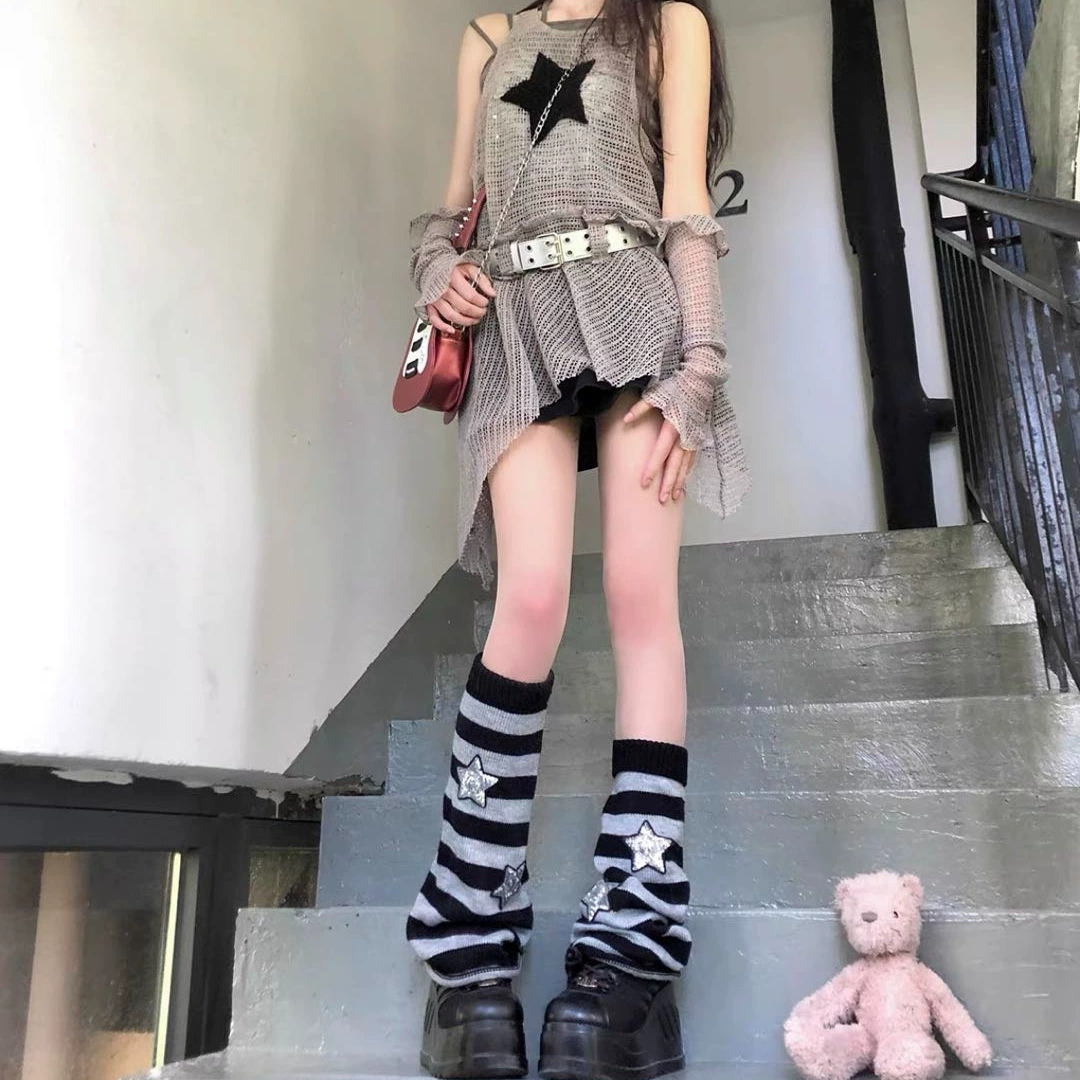 Голени-варежки (Millennium) Y2K Lolita Bow Lace Calf Socks Set, один размер