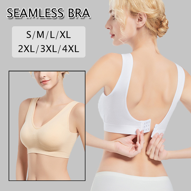 Cross-border Foreign Trade Plus Size Bra Underwear Women's Plus Size Fat Version No Steel Ring Gathering Comfortable Beautiful Back Sports Vest