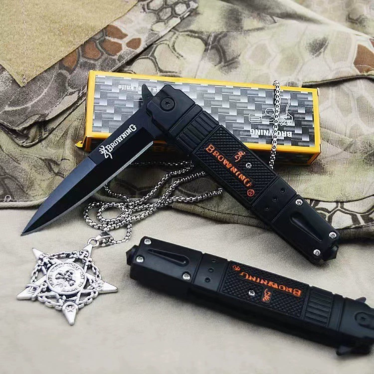 Outdoor stainless steel multi -purpose folding knife High -hardness Survival knife Camp folding knife Portable pocket anti -body knife