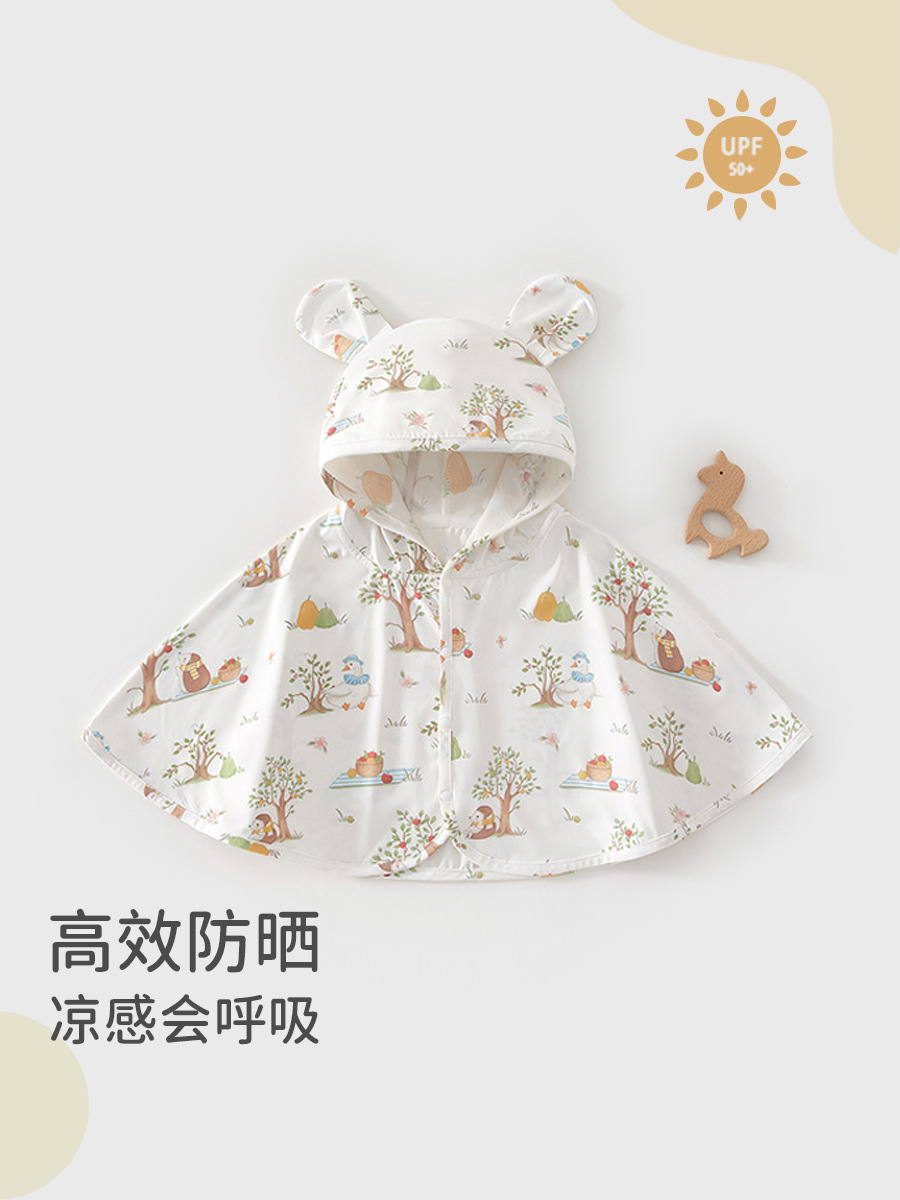 UPF50 + ropa de protección solar para bebés, abrigo delgado de verano, ropa de aire acondicionado para niños, ropa de protección solar para bebés
