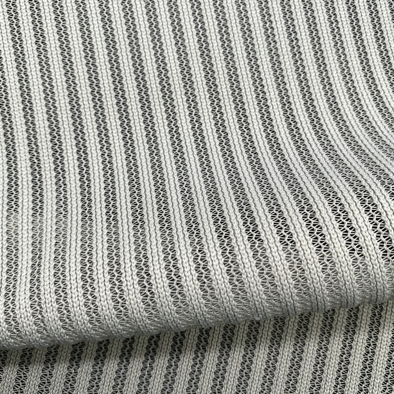 加厚无弹力条纹间隔网布  办公椅靠背网眼布 透气 经编涤纶