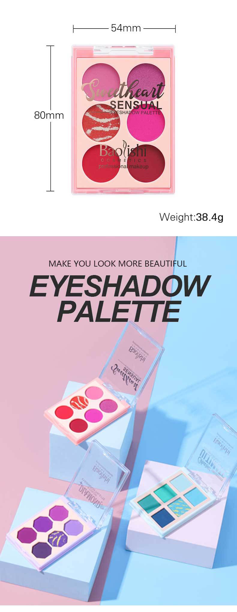 Piastra per ombretto per trucco di bellezza popolare INS a 6 colori_voghion.com