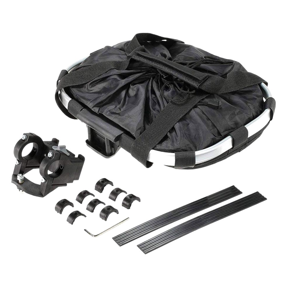 Plegable coche cesta bicicleta cesta aleación de aluminio bolsa delantera montaña accesorios plegable bolsa de coche