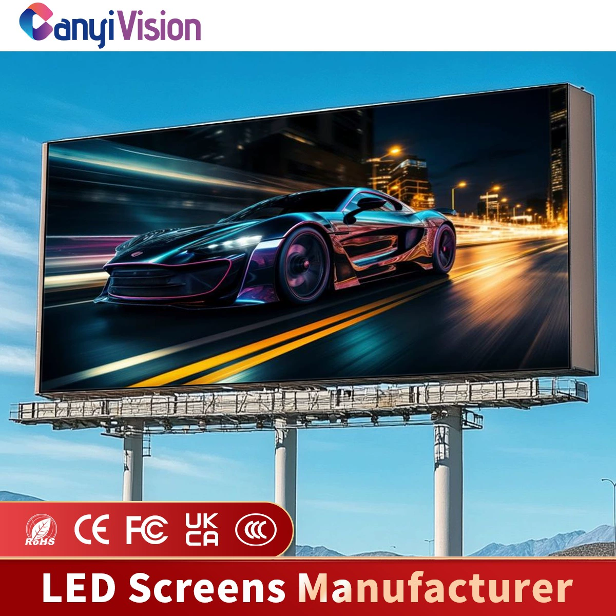 Заводская прямая продажа наружного полноцветного светодиодного рекламного экрана P4P3, цифровой экран, большой экран