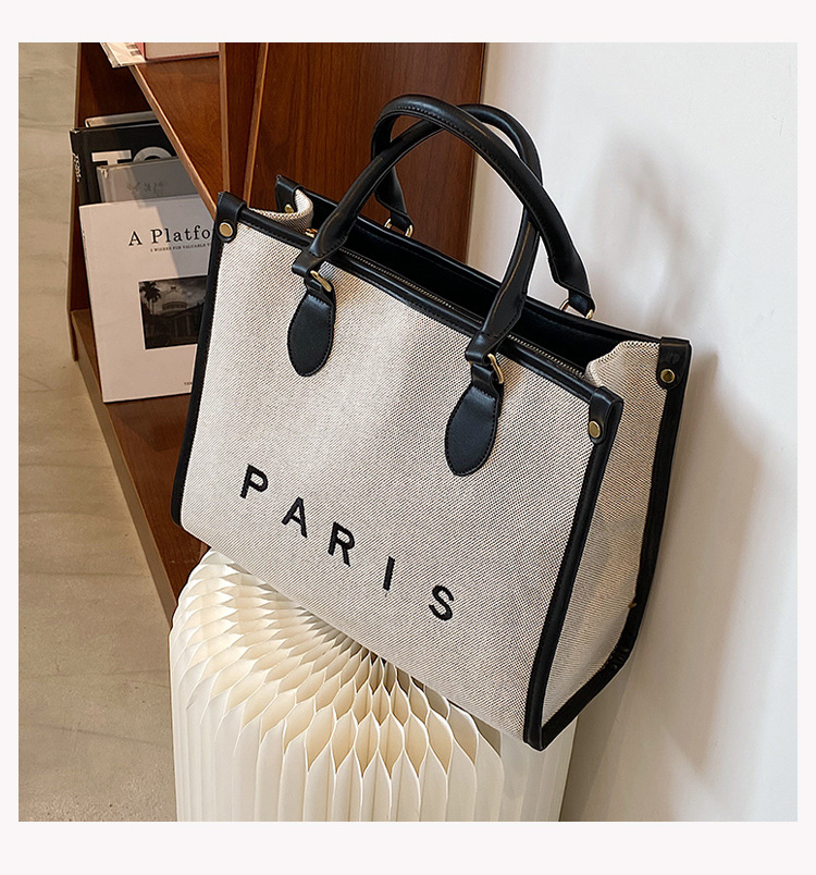 Nihaojewelry Wholesale Fashion Letter Paris Large Capacity Tote Bag display picture 33