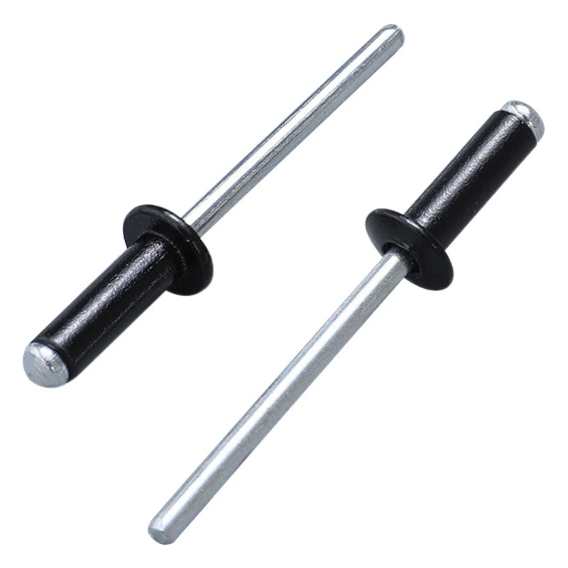 Заводская поставка Черная открытая алюминиевая слепая заклепка декоративный гвоздь алюминиевый Тяговый гвоздь