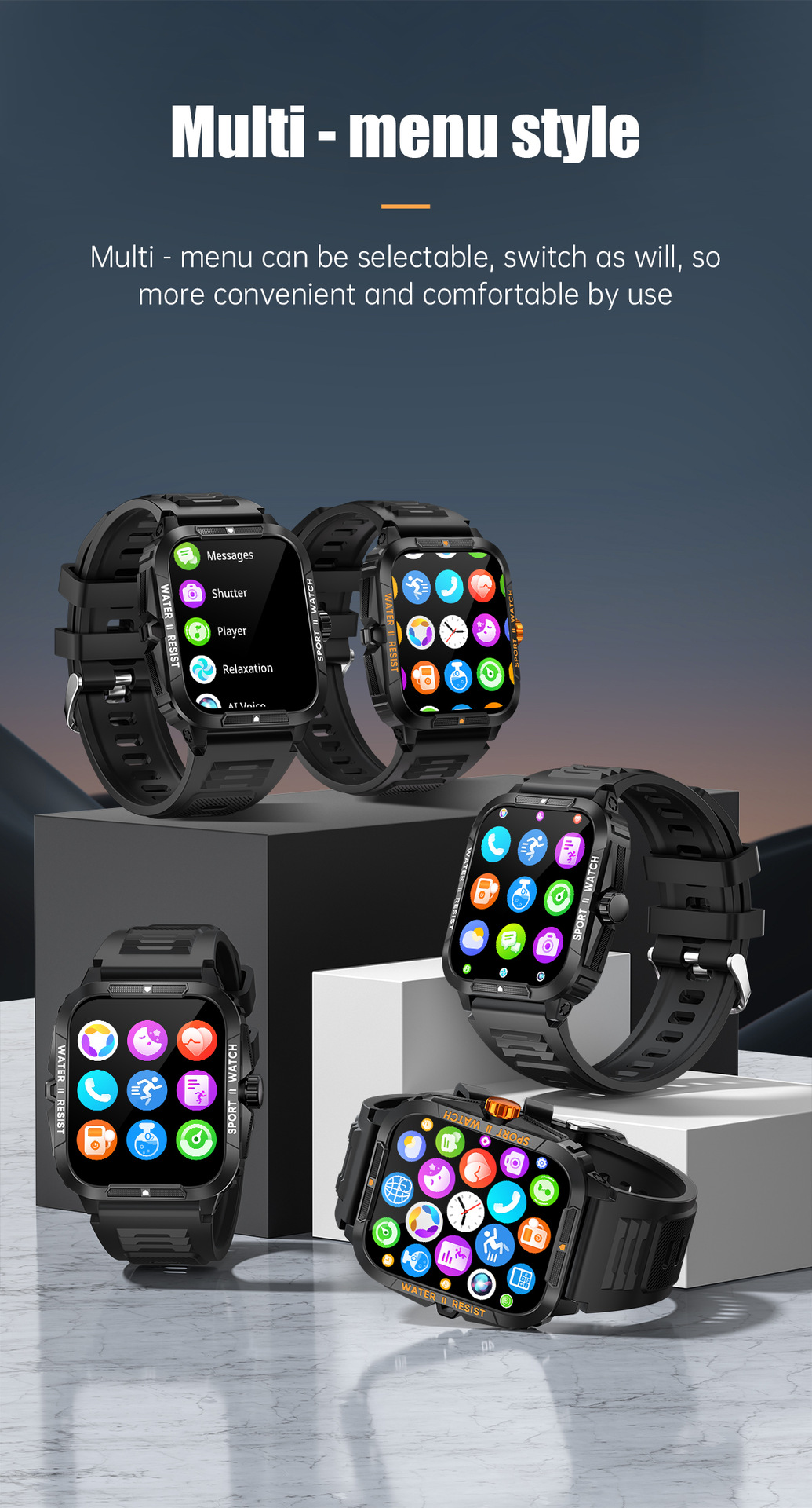 Sport Smartwatch Mit Herzfrequenzmesser Und Full Screen Display_voghion.com