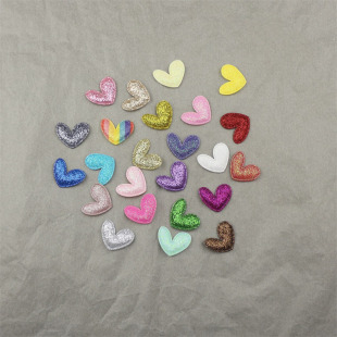2.5cm glitter love accessories diy hair accessories headdress hairpin accessories heart-shaped clothing toy doll accessories