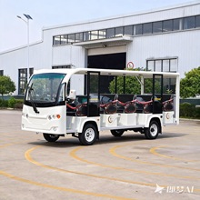 17 座不带门电动观光车  景区园区开放式观景大容量载客高效之选