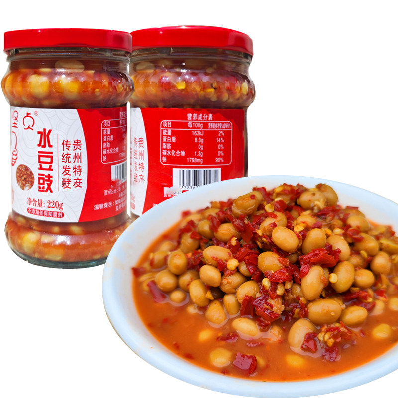 贵州土特产水豆豉 铜仁农家风味酸辣水豆豉 凉拌蘸水调料厂家直销