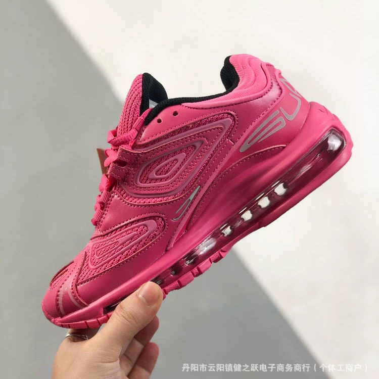 Cross-Border Pure Original Air Max 98 Tl Pink Full Palm Air Cushion Jogging Casual Sports Shoes Men's and Women's Running Shoes