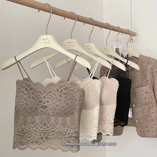 Xiaohong book blogger style non-collision style inner high-grade lace French underwear strap beauty back tube top vest