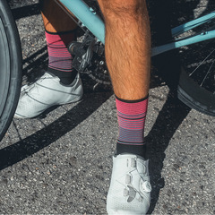 YKYWBIKE Cross-Border Men's Cycling Socks, New Knit Solid Color Sports Socks, Breathable and Absorbent, Amazon Best Seller