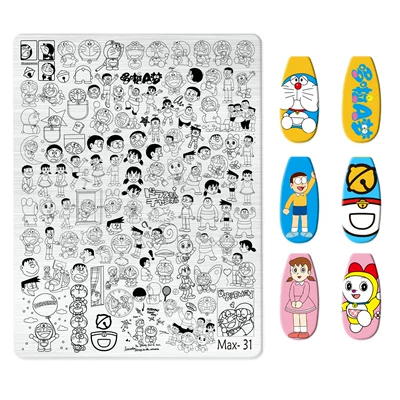 Plate Nail Art Steel Plate New | Dırnaq bəzəkləri - max-031-with-back-plate