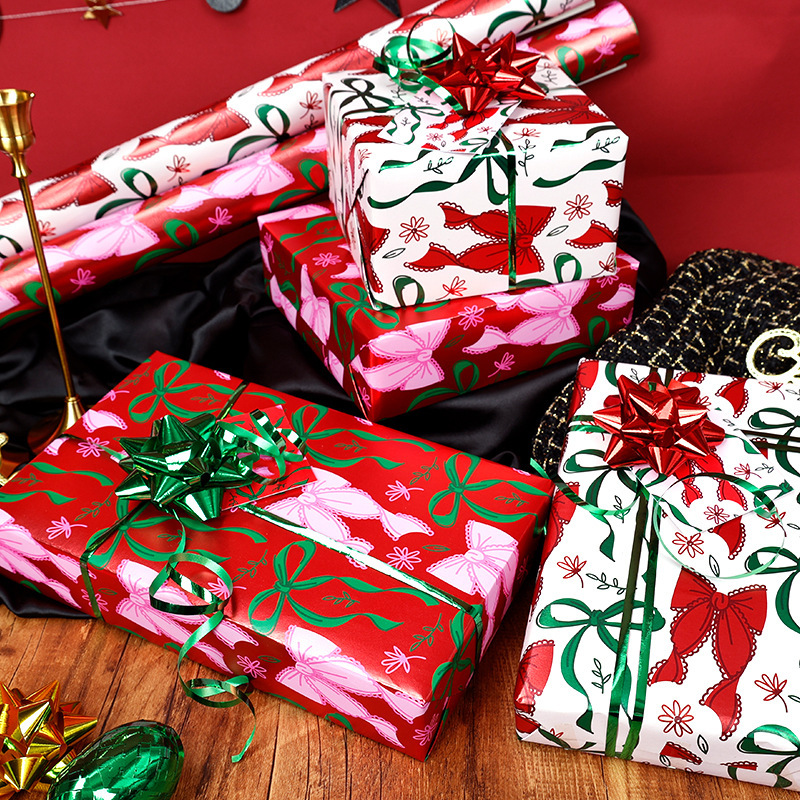 Transfronterizos para Amazon nuevo papel de aluminio de gran tamaño de papel de embalaje de regalo de cartas de copo de nieve de Navidad