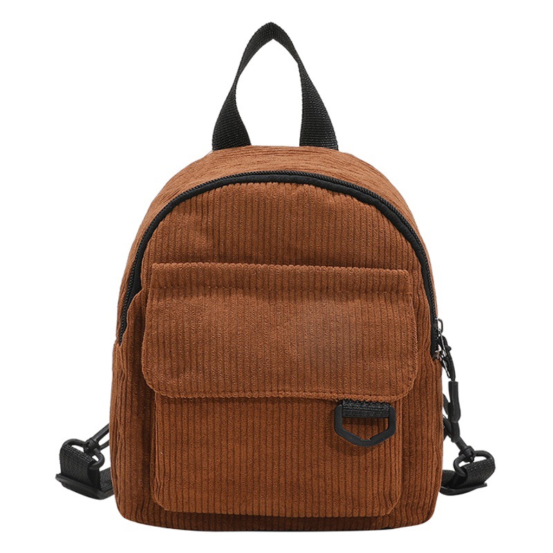 Al por mayor/Mini mochila ins super popular lindo OL de cercanías pequeña bolsa de cosméticos de pana textura estudiante todo partido mochila