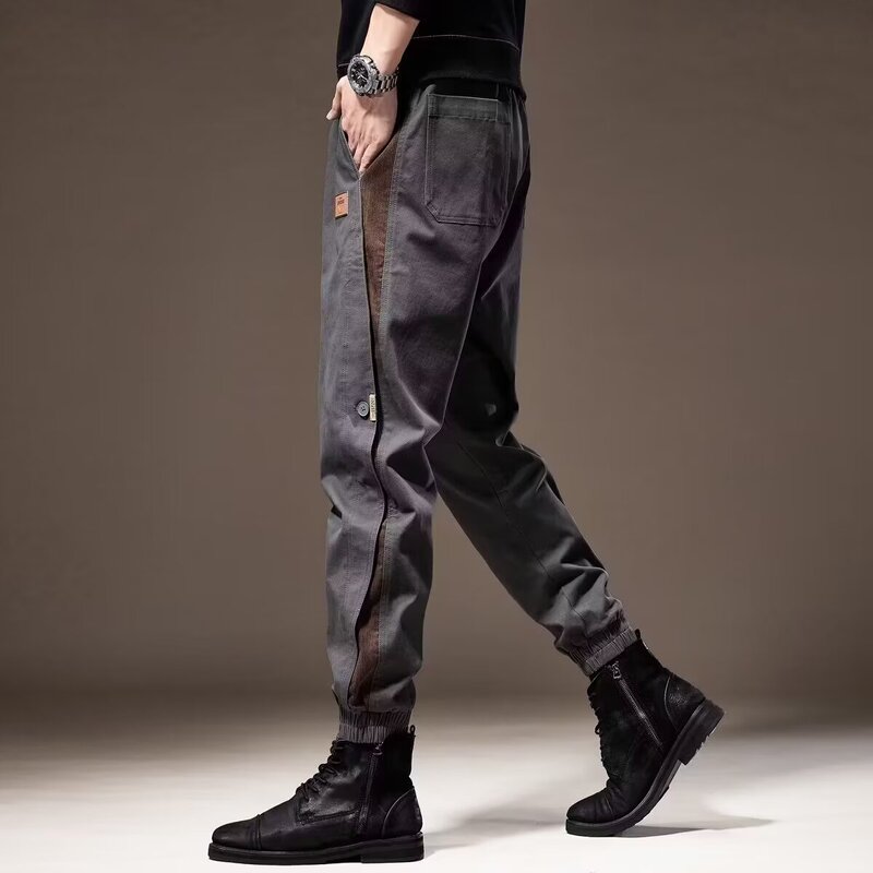 Cross-Border European Wholesale Men's Jogger Cargo Pants Spring and Autumn Korean Version Trendy Fashion Sports Casual Versatile Long Pants Cross-Border European Wholesale Men's Jogger Cargo Pants Spring and Autumn Korean Version Trendy Fashion Sports Casual Versatile Long Pants