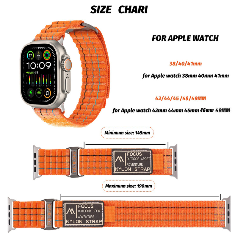 Powerlink Is Suitable for Apple Watch Apple Watch1-9 New Product Debut Woven Double-Section Nylon Loop