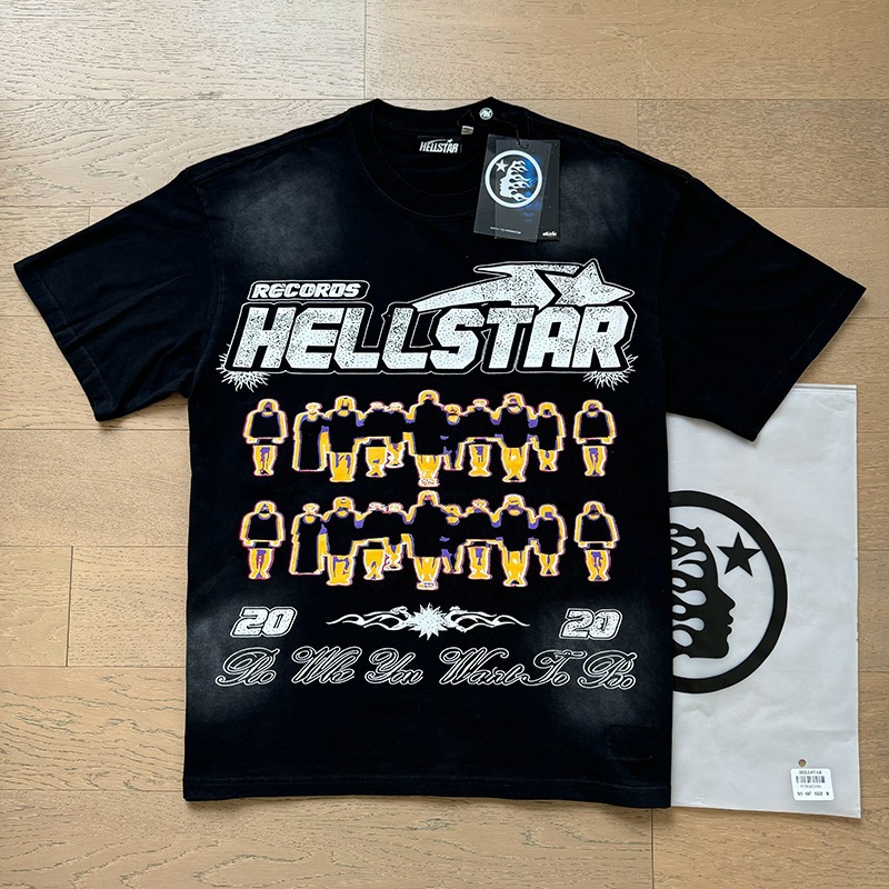 Hellstar Records T-shirt Vintage Figure Graphic Black