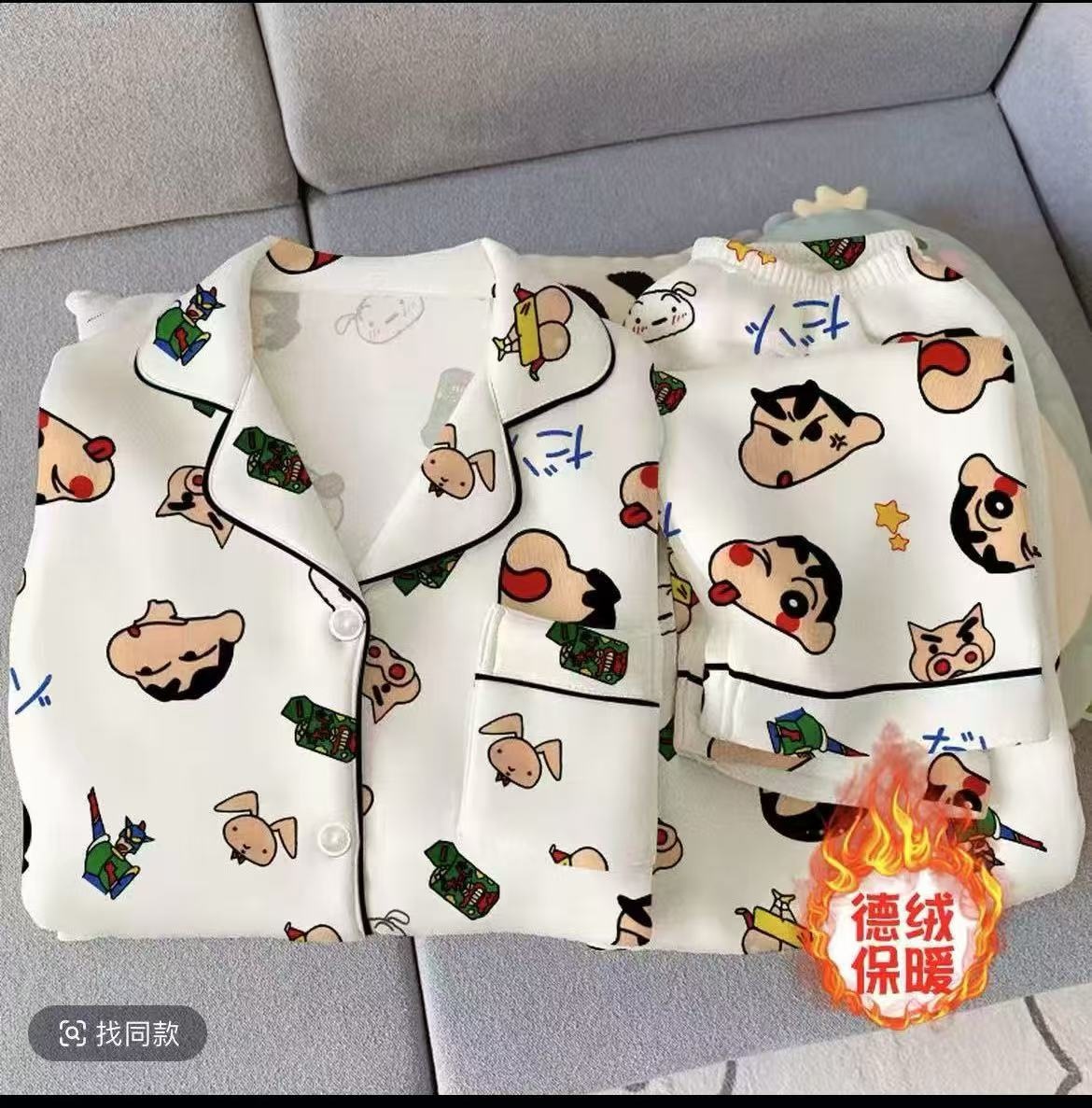 Al por mayor transfronterizo explosión de invierno de ternilla pijama caliente de manga larga de mujeres cardigans con la solapa ropa de hogar gruesa ropa exterior