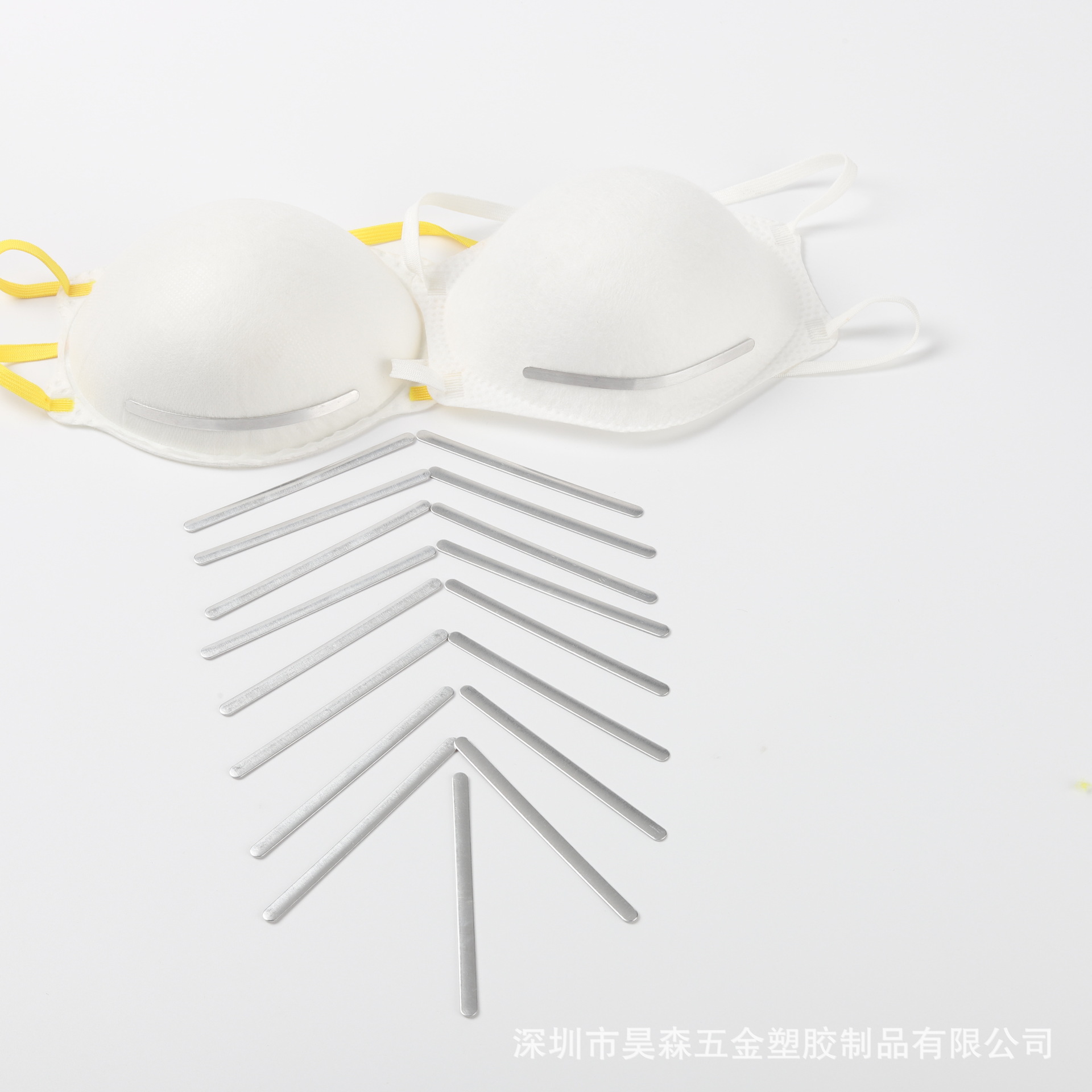 厂家供应口罩鼻梁条口罩铝条 铝制口罩鼻梁条
