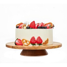T 55629 Wooden Acacia Rotating Cake Stand ľ����ת�����