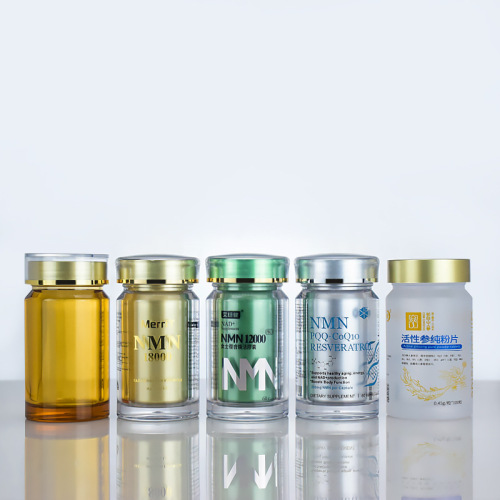 100ML high-end acrylic packaging bottle, saffron insect herbal tablets sealed health product bottle capsule packaging bottle