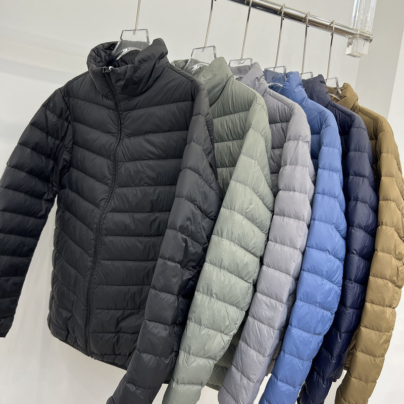 Men's Lightweight down Jacket Short 2025 Autumn and Winter Outdoor Stand Collar Warm 90 Duck down Rib down Jacket Winter Wear