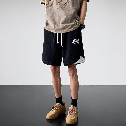 American basketball shorts for men and women, summer high street fashion brand five-pocket loose casual beach pants trendy