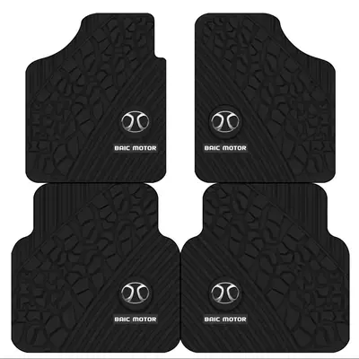 Avtomobil döşəmə paspasları – All Seasons, Wear-Resistant, Dirt-Resistant, Non-Slip, Universal - three-dimensional-sense-baic-logo-two-front-foot-pads-5065cm-diatom-mud-second-generation