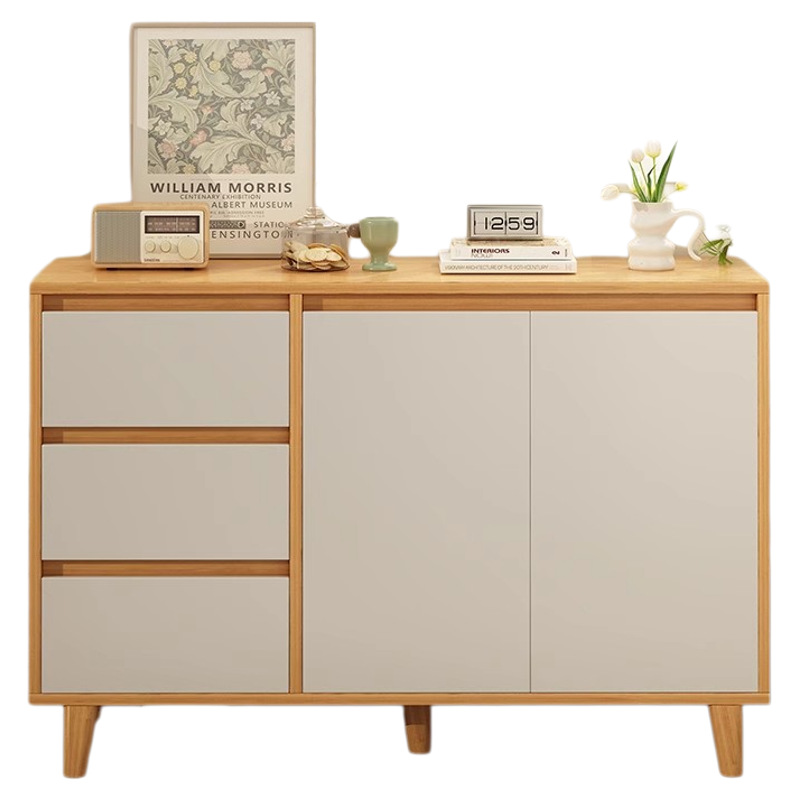 Gabinete de comidas de madera integrado contra la pared armario pequeño armario armario de almacenamiento armario doméstico sala de estar armario de almacenamiento armario de té