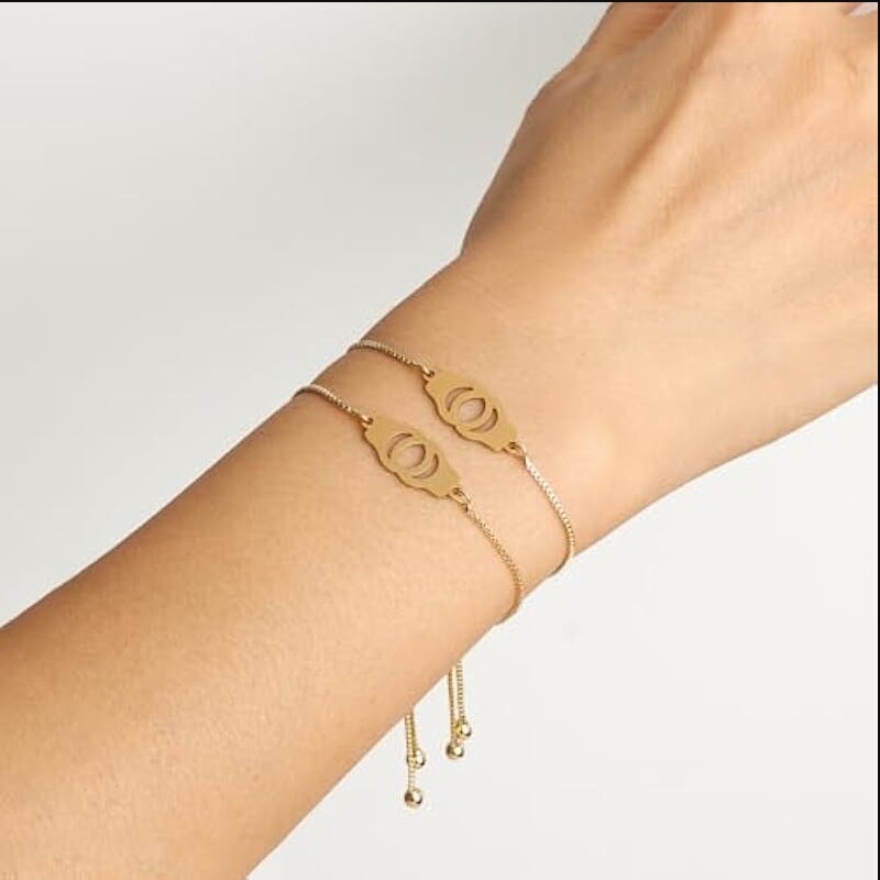 European and American Cross-Border New Product Couple Bracelet Stainless Steel Gold Niche Design Fashionable Stylish Simple High-End Jewelry