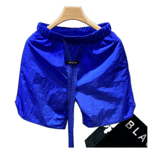 Summer Men's Cotton Linen Stretch Three-Fourth Shorts Beach Pants Trendy Student Plain Color Loose Low-Waist Pants