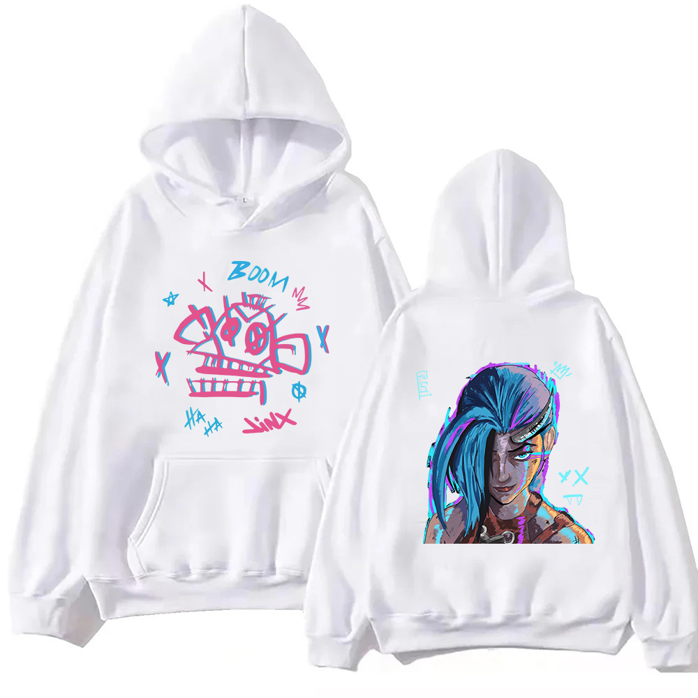 Arcane-Jinx VI Hoodie Men Women Harajuku Setwear clothes