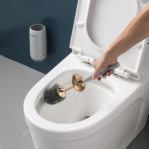 Toilet brush no dead corner home wall-mounted wash toilet bathroom squatting cleaning long handle silicone toilet cleaner hotel magic tool