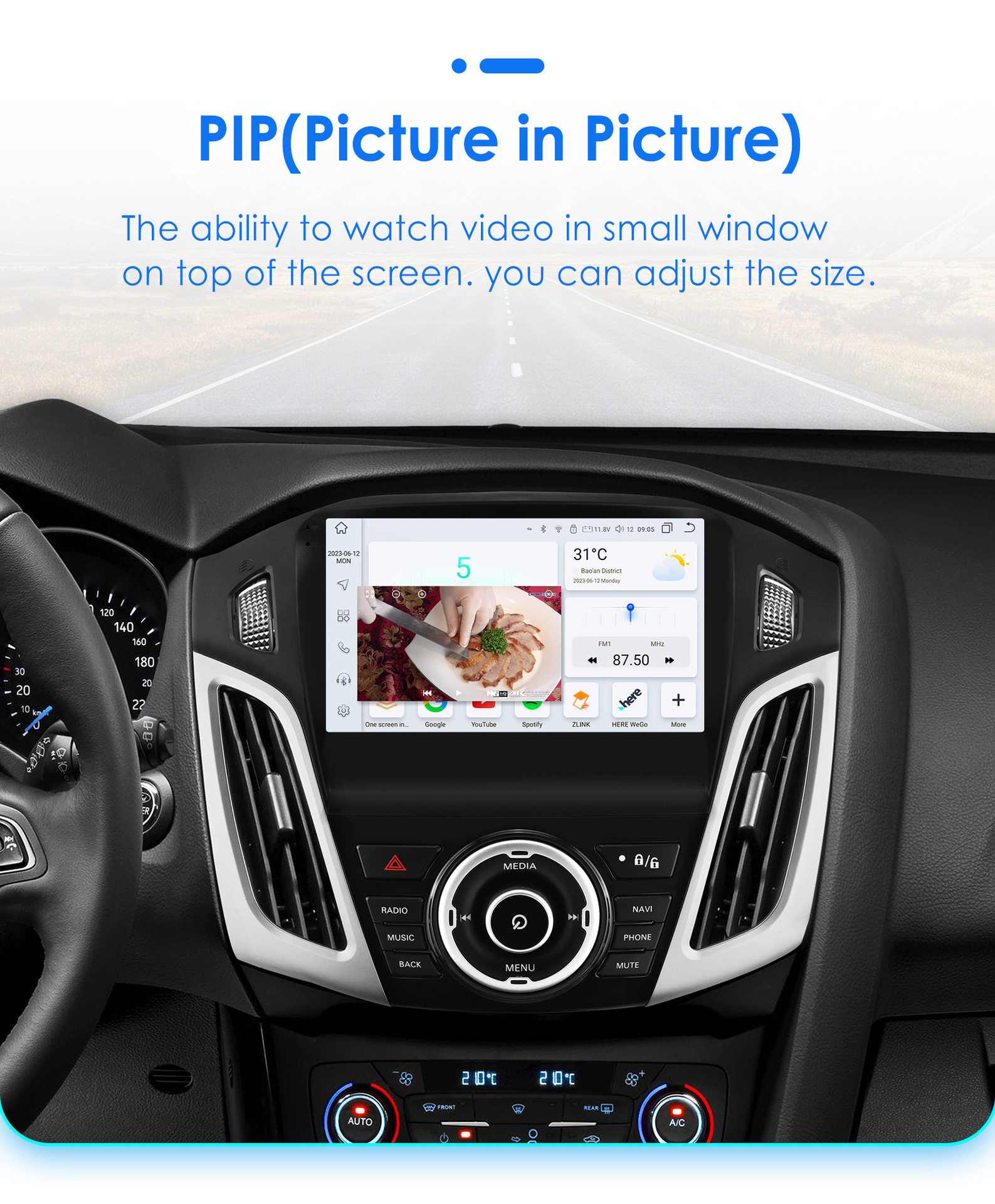 Suitable for 11-19 Models of Ford Focus Mk3 Android Smart Navigation Bluetooth Gps Integrated Reversing Camera System