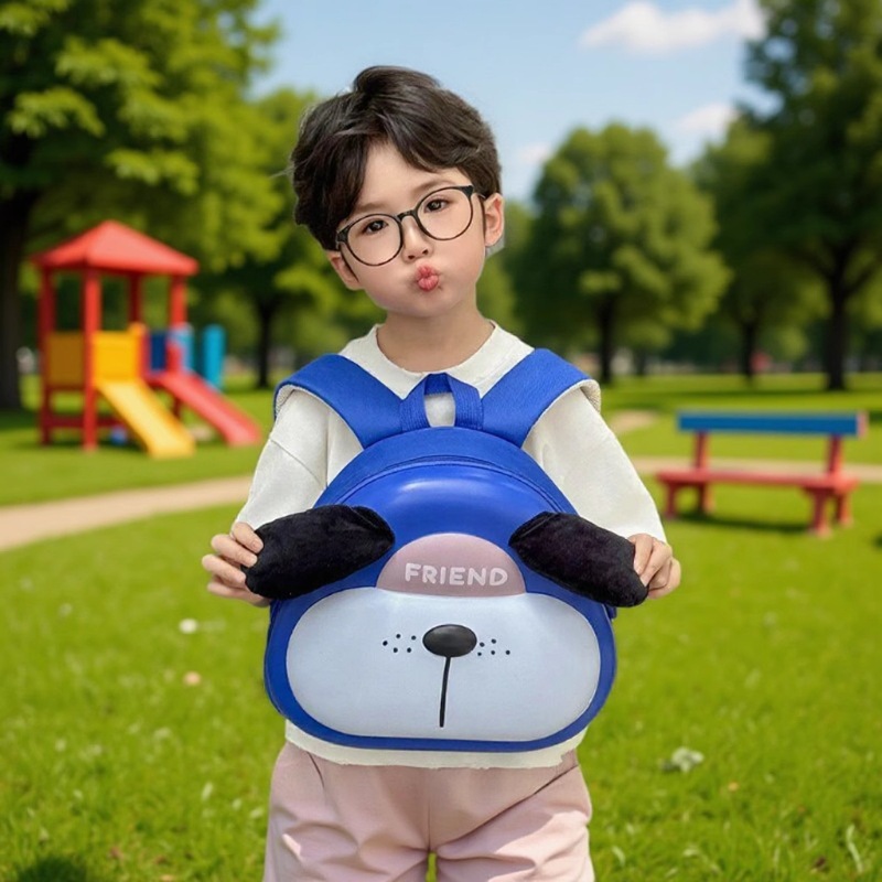 Fluffy eva nuevo jardín de infantes mochila de dibujos animados cáscara de huevo mochila de niños estereoscópica ligera mochila de niños y niñas