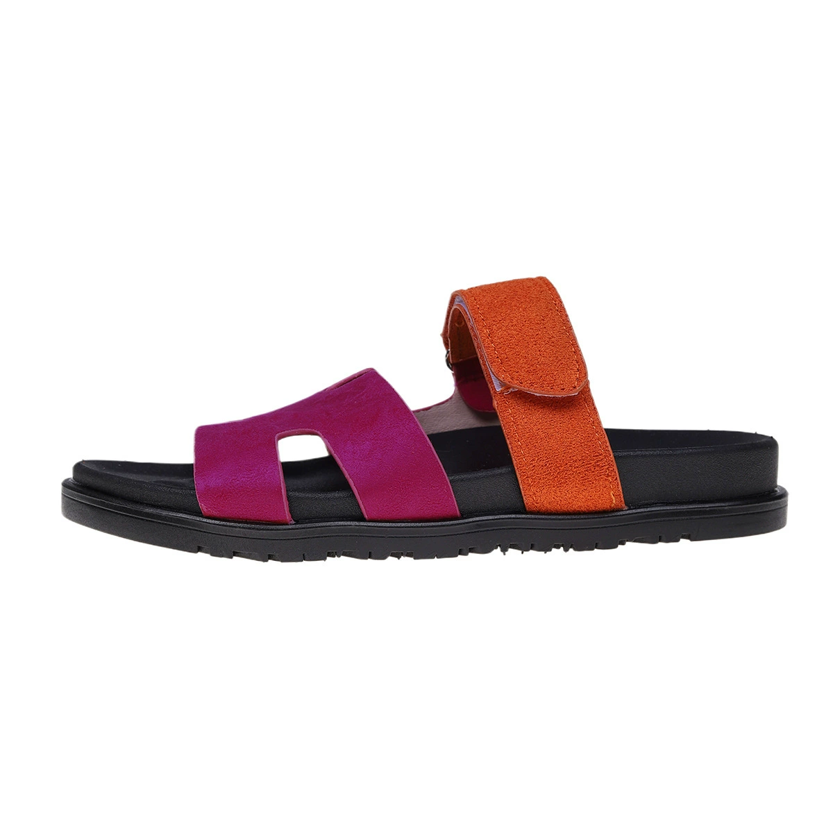 Summer universal slippers, velcro strap, plus sizes (women's open-toe sandals)
