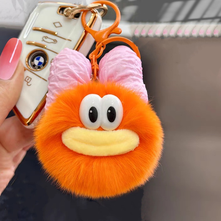 Peltas de pato verdaderas bolsas de carbón bolsas de llaves de automóviles bolsas de peluche muñecas colgantes colgantes de bolsas de pato