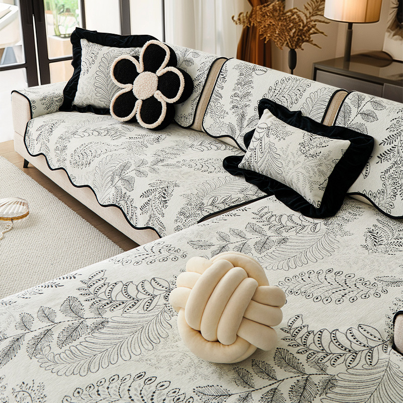Cojín de sofá de forma especial cuatro estaciones generales 2025 nueva cubierta de sofá antideslizante estilo americano de alta calidad tela de cojín de sofá
