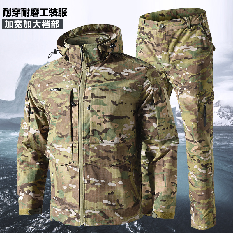 Capa de asalto de cáscara suave, traje de trabajo, chaqueta resistente al desgaste, chaqueta de primavera y otoño, chaqueta elástica personalizada