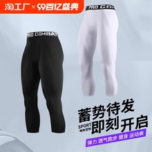 篮球紧身裤七分五分高弹力速干长裤健身训练运动打底男女压缩装备