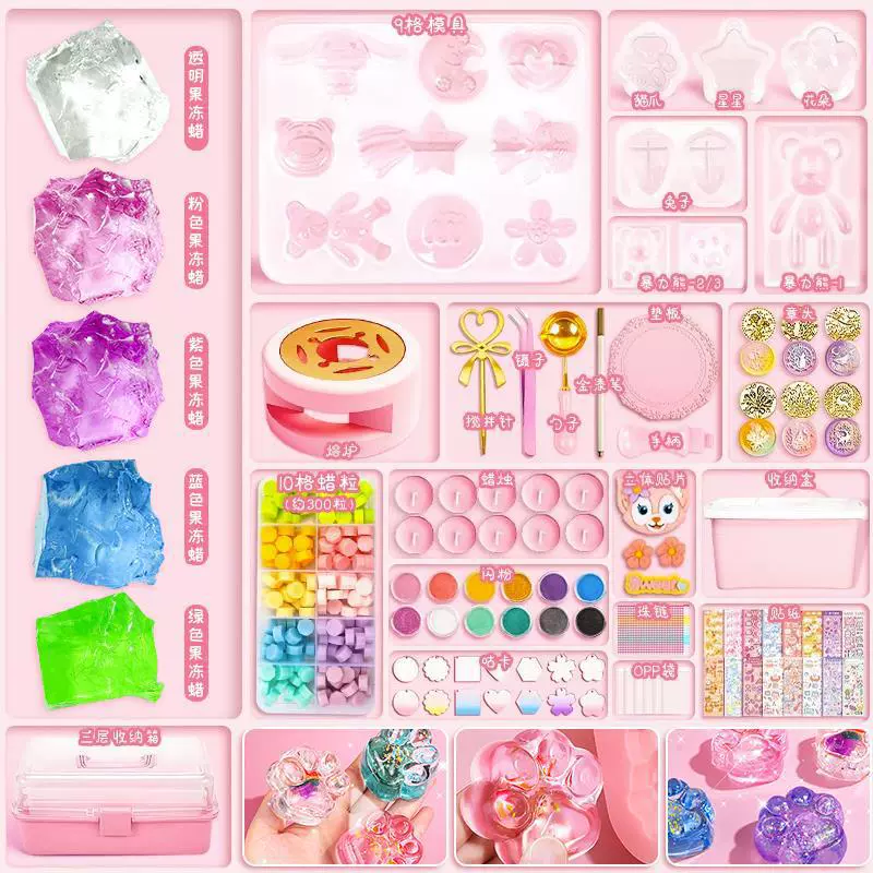 Набор для творчества: восковые штампы «Кошачья лапка», материалы для рукоделия, игрушки для девочек, штамп-подушечка с чернилами, креативное рукоделие