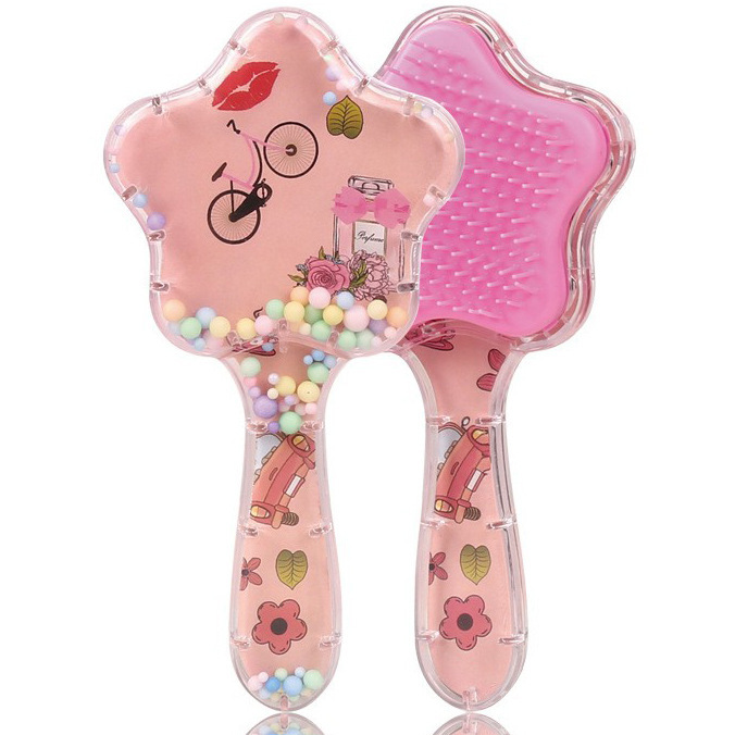 Pein de dibujos animados transfronterizos personalizados cuadrados portátiles impresión transparente arco iris masaje fluido bolsa de aire estudiante