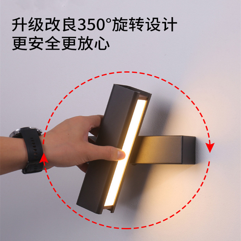 Espectro completo dormitorio lámpara de pared simple creativo escaleras sala de estar estudio pared pasillo lámpara de pared giratoria