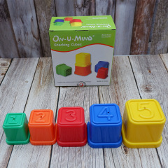 套筒套杯方形圓形酒桶疊疊杯  幼兒童彩色套盒幼教早教益智力玩具