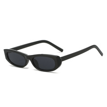 2024跨境新款窄框太阳镜 欧美个性猫眼小框时尚眼镜 亚马逊热墨镜