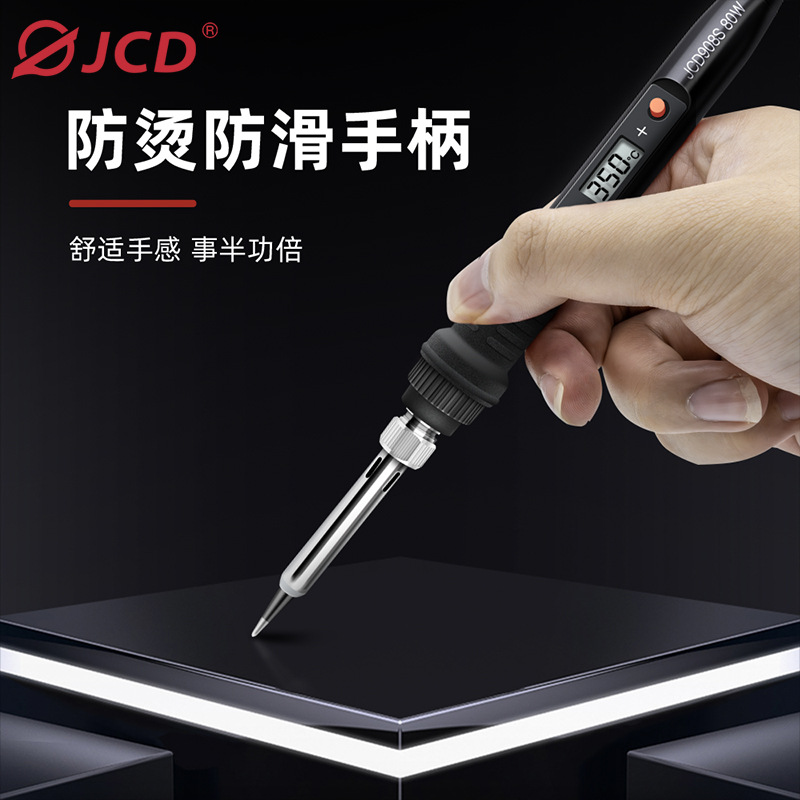 Venta directa de fábrica, soldador eléctrico 908S de 80W con pantalla LCD, temperatura ajustable, soldador eléctrico de 110V, juego de herramientas.